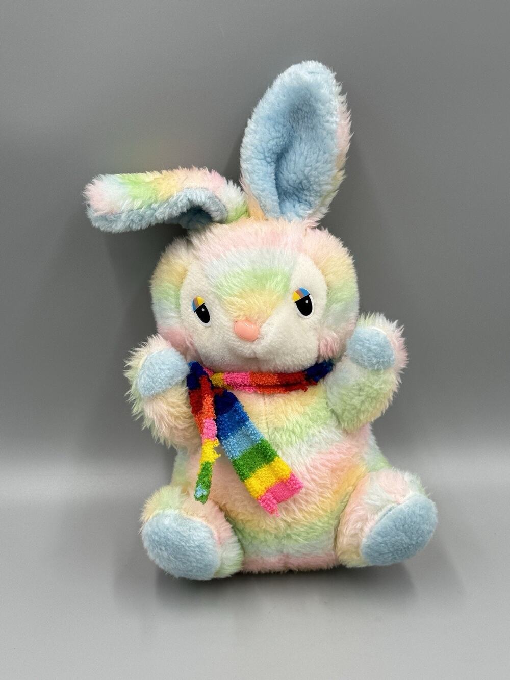 Vintage Cuddle Wit Bunny Rabbit Pastel Tie Dye Plush 11” Stuffed Animal